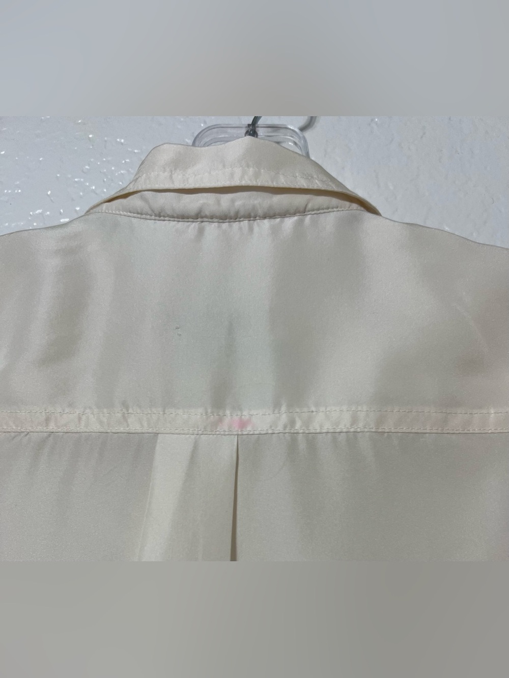 Burberry Brit 100% Silk Ivory Button Front Tunic Shirt XS Luxury Long Sleeve - Picture 7 of 10